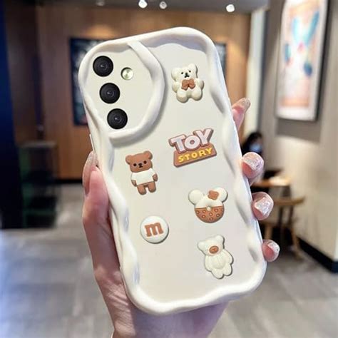 KC Back Cover for Samsung Galaxy A14 5G, 3D Cute New Curly Wave Frame ...