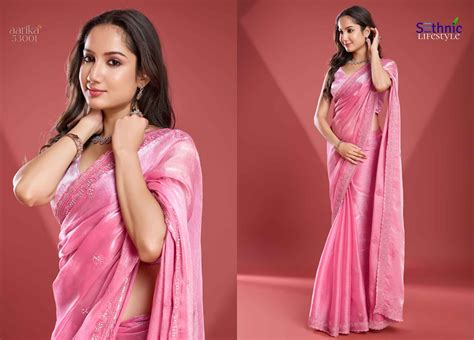Sethnic Aarika Soft Tissue Burberry Party Wear Saree Collection
