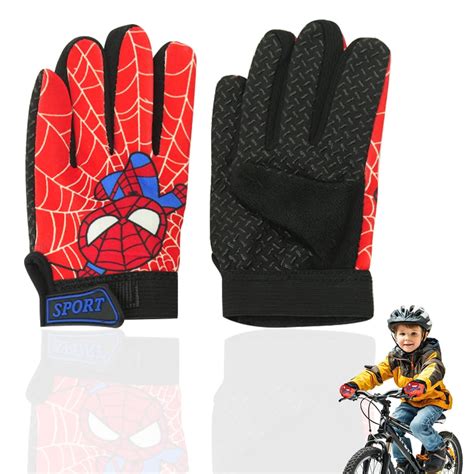 Proberos® Kids Riding Gloves Cartoon Print Outdoor Thermal Gloves Anti ...