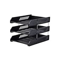 Chrome 9636 3-Tier Plastic Document Tray (Black) : Amazon.in: Office ...