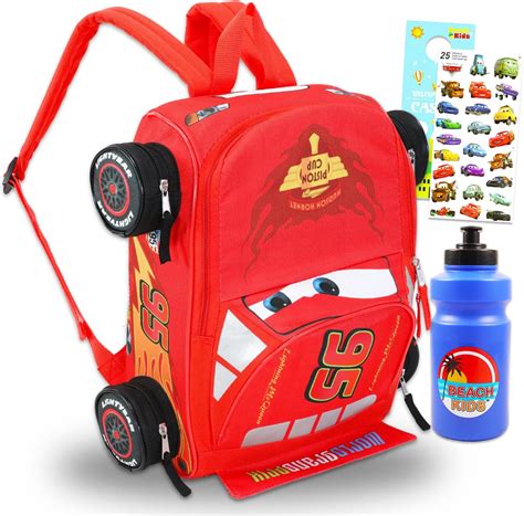 Amazon.com | Disney Cars Mini Backpack for Kids - Bundle with 14 ...