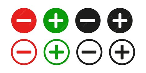 Premium Vector | Plus and minus sign Vector icon on white backgroundRed ...