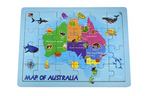 2 IN 1 AUSTRALIAN MAP JIGSAW PUZZLE 24PCS | Totally Toys | Shop Toys & Games Online