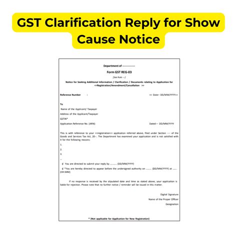 GST Clarification Reply for Show Cause Notice | theGSTco