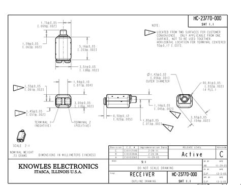 HC-23770-000 Drawing Datasheet by Knowles | Digi-Key Electronics