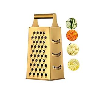 QIBORUN Cheese Grater Vegetable Slicer Stainless Steel with 4 Sides, 9. ...