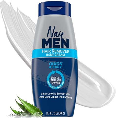 Amazon.com : Nair Men Hair Remover Body Cream, Manscape for Smooth Skin ...