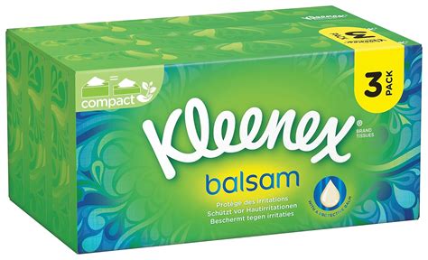 Kleenex Balsam Tissues Vitamin E, Aloe Vera & Calendula Balm 64 x 3ply ...