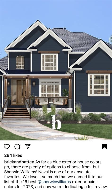 Blue House with White Trim