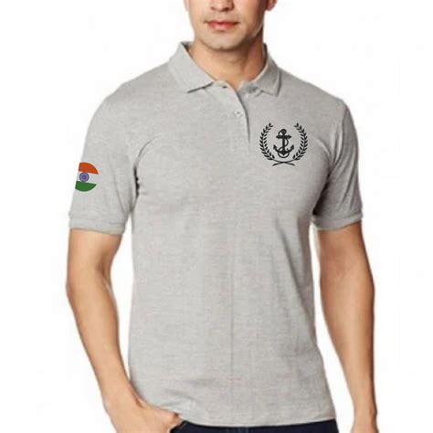 Merchant Navy Anchor Logo with Indian Tri-colour on Sleeves Embroidere ...