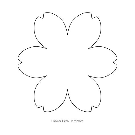 6 petal flower template free printable printable templates free - 6 ...