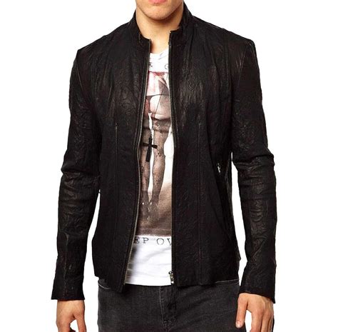 Buy NOORA Men's Pure Slim Fit Outerwear Leather Jacket (NI274a_M_X ...