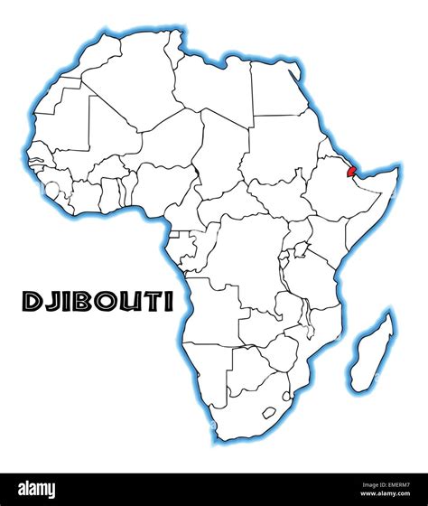 Djibouti map hi-res stock photography and images - Alamy