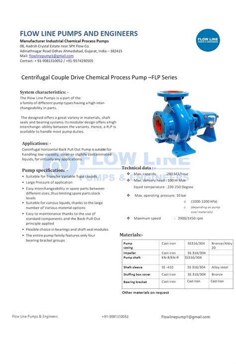 Centrifugal Process Pumps - Single Stage Centrifugal Pump Manufacturer ...