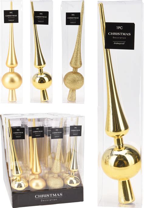 Czubek na choinkę 27 x 6 cm złoty - Bricomarche.pl