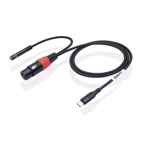 HUALEU 6.6FT USB C to XLR Female Microphone Cable & 3.5mm (1/8") Female ...