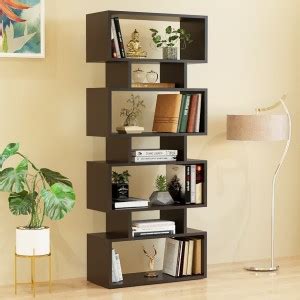 FURNEASER Forrel Bookcase, Multipurpose Home Decor Storage Rack ...