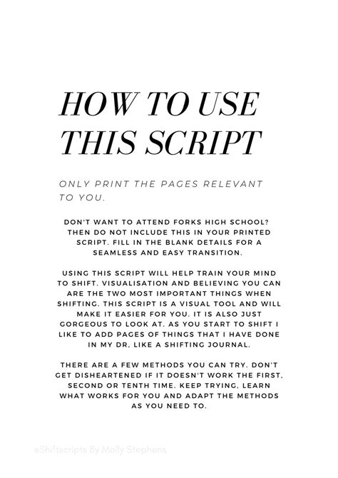 Image result for Shifting Script Tips