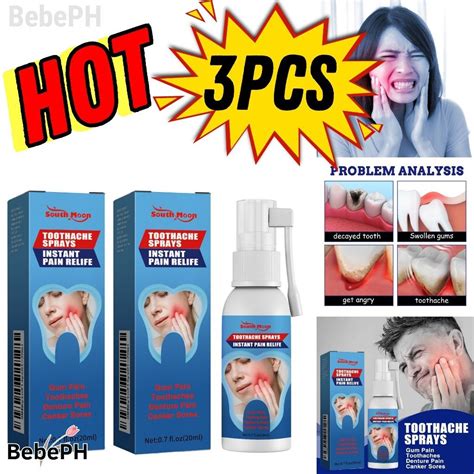 Toothache Pain Relief Spray Dental Tooth Pain Relief Gum Inflammation Swelling Toothache ...