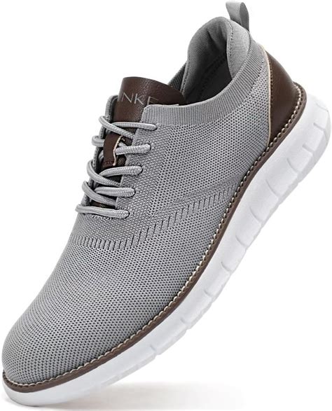SVNKE Men's Mesh Dress Shoes Casual Business Lace Up Oxford Sneakers ...