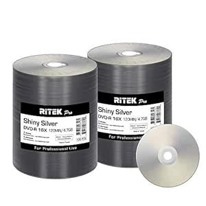 200 Pack Ritek Pro (Professional Grade) DVD-R 16X 4.7GB AZO Dye (MID ...