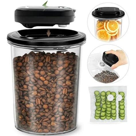 DREAMEALTHY Electric Vacuum Coffee Canister - 1.5L Airtight Food India ...