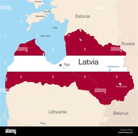 Latvia Map With Capitals