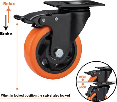 Buy Casters, 4 Caster Wheels，Casters Set of 4 Heavy Duty - ASRINIEY ...