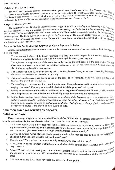 Caste - 294 Sociology Origin of the Word 'Caste' The term 'caste' is ...