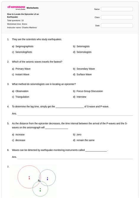 50+ Locating Earthquakes worksheets for Class 10 on Wayground | Free ...