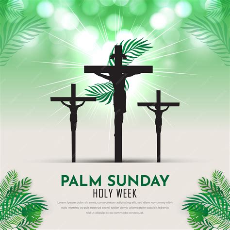 Premium Vector | Palm sunday event Congratulations on palm sunday ...