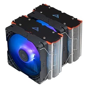 Cooling Factor CFM3952R ALI Mt. ARGB CPU Air Cooler, Dual Towers, 6 ...