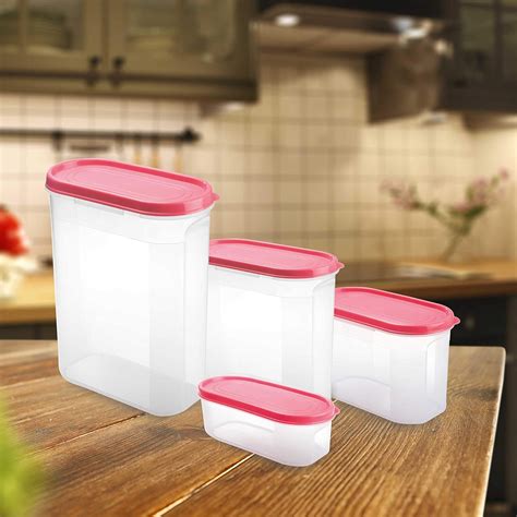 Buy Asian Plastoware Smart Stackable Container Set, 600ml, Set of 4 ...