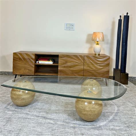 Triune Travertine Coffee Table – Ministry Of Decor