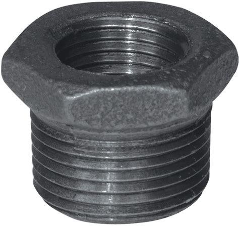 Aqua-Dynamic Galvanized Black Iron Fitting HEX Bushing, 1/2 x 1/4-in ...