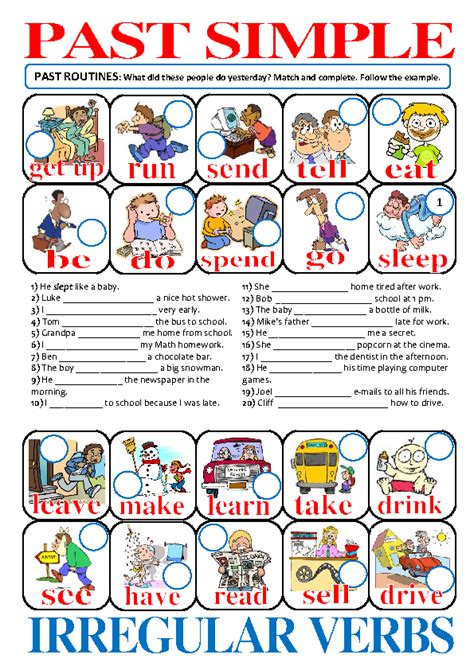 Past Simple Example Worksheet 的图像结果