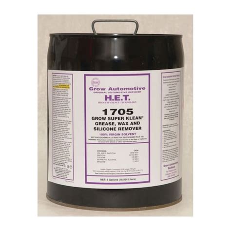 Grow Automotive Super Klean Wax and Grease Remover, 5 Gallon Pail 1705 ...
