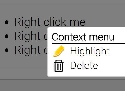 Context Menu in JavaScript 的图像结果