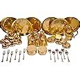 Shiv Shakti Arts® Pure Brass Dinner Set 46 Piece Set | Dinner Set ...