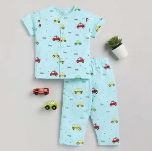 FashionFlicks Kids Nightwear Baby Boys & Baby Girls Printed Cotton ...