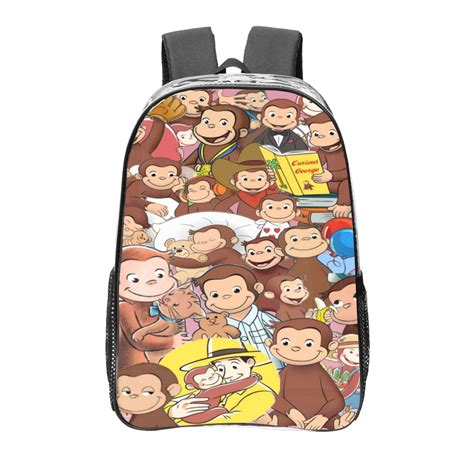 Curious George Clear Backpack 16 Inch Large Capacity PVC Transparent ...