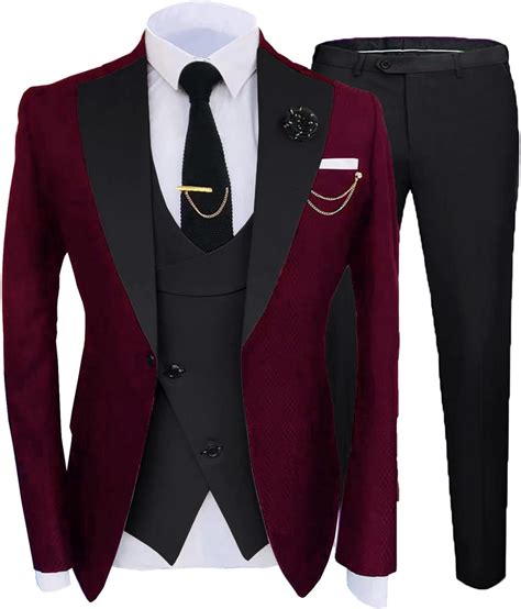 Everbeauty Mens Fashion Slim Fit 3 Piece Wedding India | Ubuy