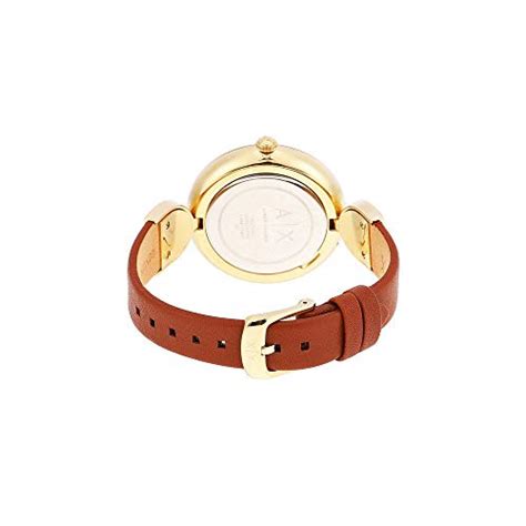 Armani Exchange Womens Leather Analogue Watch - AX5324I (Gold_Free Size ...