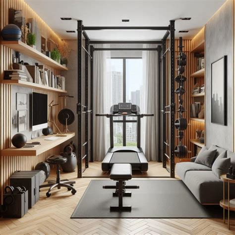 Minimalist Small Space Home Gyms | Gym room at home, Workout room home ...
