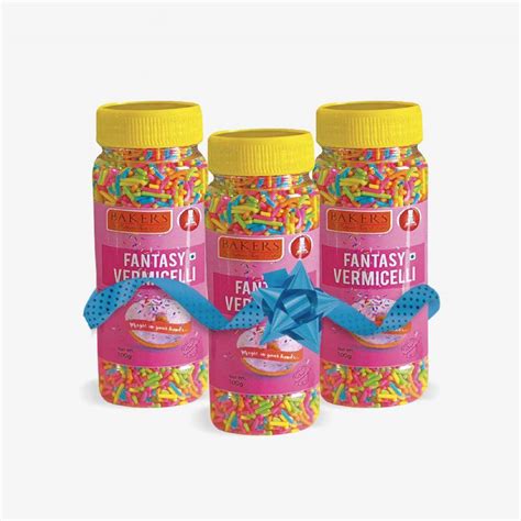 BAKERS Sprinklers Fantasy Vermicelli Pack of 3 (100 gm x 3) – Pluugin Store