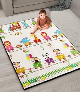 Intellibaby Premium Reversible Play Mat for Babies,Crawling Foldable ...