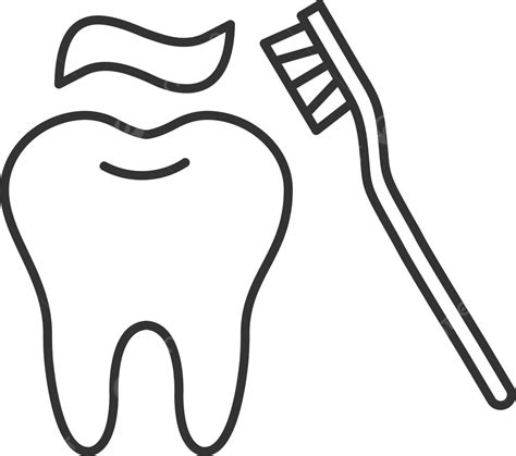 Brushing Teeth Clip Art Black And White