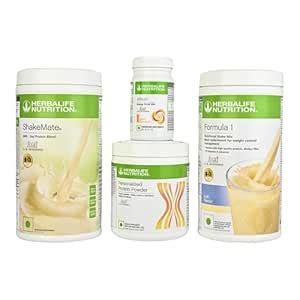 HERBALIFE Formula 1 Shake Kulfi Flavor 500g, Protein 200g, Afresh Peach ...