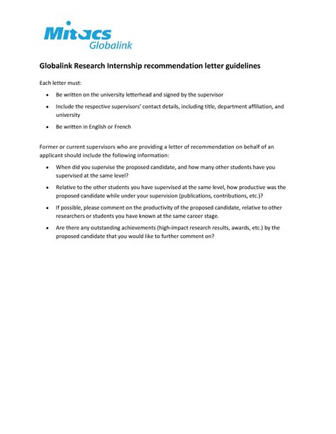 Mitacs globalink reference letter instructions june2016 - Globalink ...