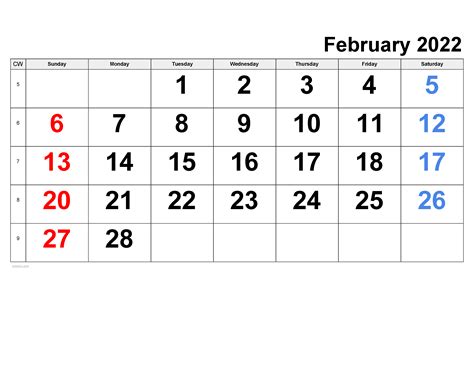 February 2025 Calendar | Free Printable PDF, XLS and PNG